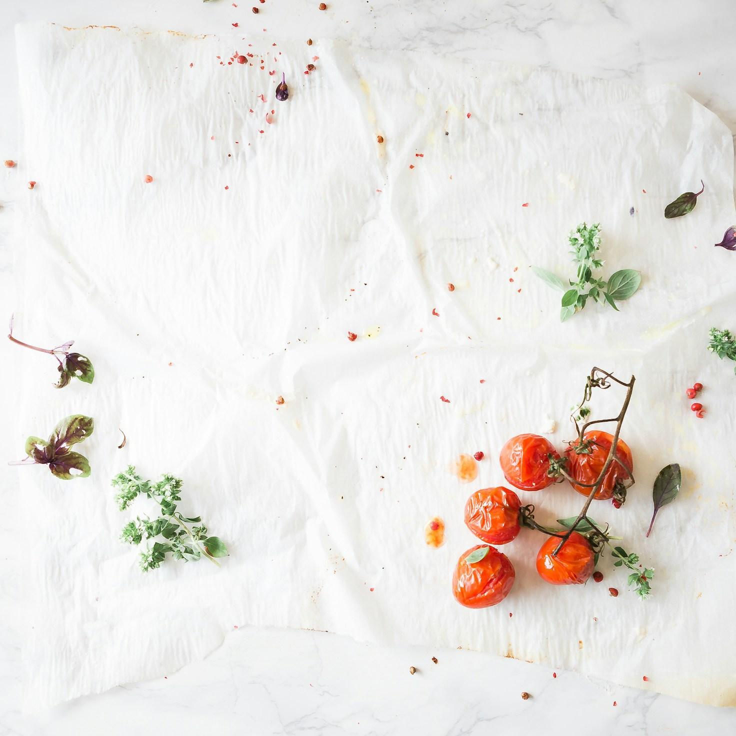 Balanced healthy meal prepared in a home kitchen